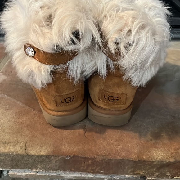 UGG Valentina Boot Chestnut 1012388  Crystal Studded Size 8 - Picture 5 of 14